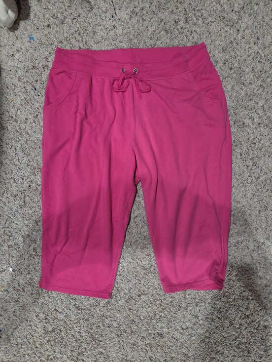 Just My Size Pants - Just My Size Hot Pink Drawstring Bermuda Shorts